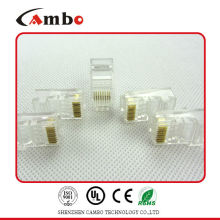 50U Gold Überzug Cat5 Rj45 Modular Steckverbinder 8P8C Gold überzogen